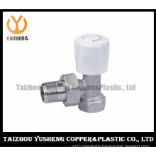 Nickel Plated Elbow Male Brass Radiator Valve with Plastic Handle (YS5004)